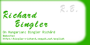 richard bingler business card